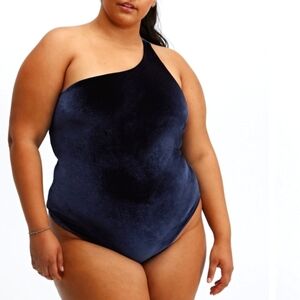 Fabletics One Strap Velour Bodysuit Size XXL